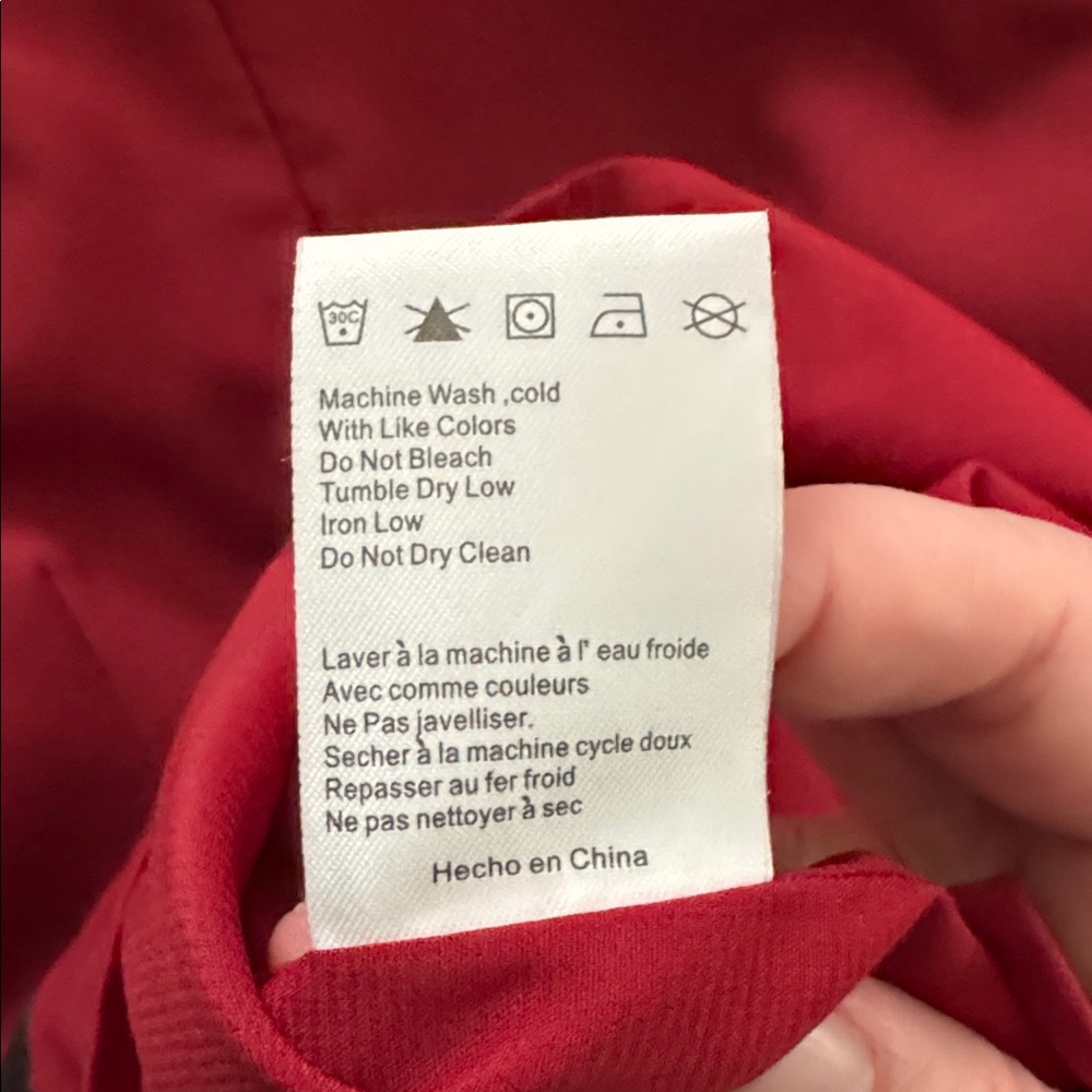 Foxiedox Dark Red/Sangria Red/Wine Red Knee-Length Dress, size Small - Picture 7 of 8
